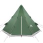 vidaXL Tienda de campaña 4 personas tafetán 185T verde 367x367x259 cm