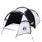 vidaXL Tienda de campaña 4 personas tafetán 185T blanco 360x135x105 cm