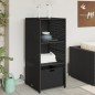vidaXL Armario de almacenaje de jardín ratán PE negro 50x55x115 cm vidaXL Armario de almacenaje de jardín ratán PE negro 50x55x115 cm