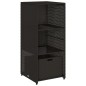 vidaXL Armario de almacenaje de jardín ratán PE negro 50x55x115 cm vidaXL Armario de almacenaje de jardín ratán PE negro 50x55x115 cm