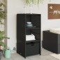 vidaXL Armario de almacenaje de jardín ratán PE negro 50x55x115 cm vidaXL Armario de almacenaje de jardín ratán PE negro 50x55x115 cm