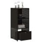 vidaXL Armario de almacenaje de jardín ratán PE negro 50x55x115 cm vidaXL Armario de almacenaje de jardín ratán PE negro 50x55x115 cm