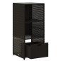 vidaXL Armario de almacenaje de jardín ratán PE negro 50x55x115 cm vidaXL Armario de almacenaje de jardín ratán PE negro 50x55x115 cm