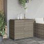 vidaXL Armario de almacenaje de jardín ratán PE gris 83x45x76 cm vidaXL Armario de almacenaje de jardín ratán PE gris 83x45x76 cm