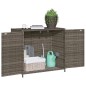 vidaXL Armario de almacenaje de jardín ratán PE gris 83x45x76 cm vidaXL Armario de almacenaje de jardín ratán PE gris 83x45x76 cm