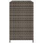 vidaXL Armario de almacenaje de jardín ratán PE gris 83x45x76 cm vidaXL Armario de almacenaje de jardín ratán PE gris 83x45x76 cm