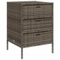 vidaXL Armario de almacenaje de jardín ratán PE gris 55x59x80 cm vidaXL Armario de almacenaje de jardín ratán PE gris 55x59x80 cm