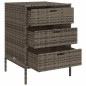 vidaXL Armario de almacenaje de jardín ratán PE gris 55x59x80 cm vidaXL Armario de almacenaje de jardín ratán PE gris 55x59x80 cm