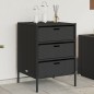 vidaXL Armario de almacenaje de jardín ratán PE negro 55x59x80 cm vidaXL Armario de almacenaje de jardín ratán PE negro 55x59x80 cm
