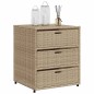 vidaXL Armario de almacenaje de jardín ratán PE beige 55x59x69 cm vidaXL Armario de almacenaje de jardín ratán PE beige 55x59x69 cm