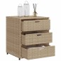 vidaXL Armario de almacenaje de jardín ratán PE beige 55x59x69 cm vidaXL Armario de almacenaje de jardín ratán PE beige 55x59x69 cm