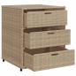 vidaXL Armario de almacenaje de jardín ratán PE beige 55x59x69 cm vidaXL Armario de almacenaje de jardín ratán PE beige 55x59x69 cm