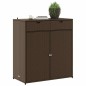 vidaXL Armario de almacenaje de jardín ratán PE marrón 105x55x113 cm