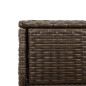 vidaXL Armario de almacenaje de jardín ratán PE marrón 105x55x113 cm