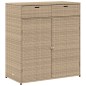 vidaXL Armario de almacenaje de jardín ratán PE beige 105x55x113 cm vidaXL Armario de almacenaje de jardín ratán PE beige 105x55x113 cm