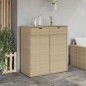 vidaXL Armario de almacenaje de jardín ratán PE beige 105x55x113 cm vidaXL Armario de almacenaje de jardín ratán PE beige 105x55x113 cm