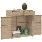 vidaXL Armario de almacenaje de jardín ratán PE beige 105x55x113 cm vidaXL Armario de almacenaje de jardín ratán PE beige 105x55x113 cm