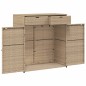 vidaXL Armario de almacenaje de jardín ratán PE beige 105x55x113 cm vidaXL Armario de almacenaje de jardín ratán PE beige 105x55x113 cm