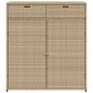 vidaXL Armario de almacenaje de jardín ratán PE beige 105x55x113 cm vidaXL Armario de almacenaje de jardín ratán PE beige 105x55x113 cm