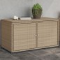 vidaXL Armario de almacenaje de jardín ratán PE beige 110x55x60,5 cm vidaXL Armario de almacenaje de jardín ratán PE beige 110x55x60,5 cm
