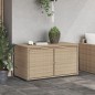vidaXL Armario de almacenaje de jardín ratán PE beige 110x55x60,5 cm vidaXL Armario de almacenaje de jardín ratán PE beige 110x55x60,5 cm