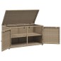 vidaXL Armario de almacenaje de jardín ratán PE beige 110x55x60,5 cm vidaXL Armario de almacenaje de jardín ratán PE beige 110x55x60,5 cm