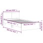 vidaXL Cama con cabecero madera de ingeniería marrón roble 100x200 cm