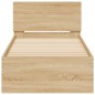 vidaXL Cama con cabecero madera de ingeniería roble Sonoma 90x190 cm