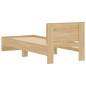 vidaXL Cama con cabecero madera de ingeniería roble Sonoma 90x190 cm