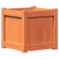 vidaXL Jardineras de exterior 2 uds madera maciza de pino marrón cera vidaXL Jardineras de exterior 2 uds madera maciza de pino marrón cera