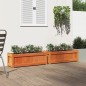 vidaXL Jardineras de exterior 2 uds madera maciza de pino marrón cera vidaXL Jardineras de exterior 2 uds madera maciza de pino marrón cera