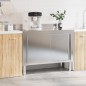 vidaXL Mesa de trabajo de cocina puertas correderas acero inoxidable