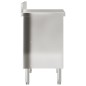 vidaXL Mesa de trabajo de cocina puertas correderas acero inoxidable