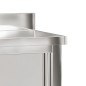 vidaXL Mesa de trabajo de cocina puertas correderas acero inoxidable