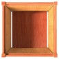vidaXL Jardinera exterior madera maciza pino marrón cera 60x60x60 cm