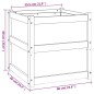 vidaXL Jardinera exterior madera maciza pino marrón cera 60x60x60 cm