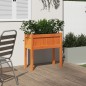 vidaXL Jardinera con patas madera maciza pino marrón cera 70x31x70 cm vidaXL Jardinera con patas madera maciza pino marrón cera 70x31x70 cm