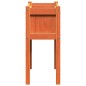 vidaXL Jardinera con patas madera maciza pino marrón cera 70x31x70 cm vidaXL Jardinera con patas madera maciza pino marrón cera 70x31x70 cm