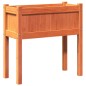 vidaXL Jardinera con patas madera maciza pino marrón cera 70x31x70 cm vidaXL Jardinera con patas madera maciza pino marrón cera 70x31x70 cm