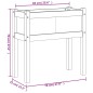 vidaXL Jardinera con patas madera maciza pino marrón cera 70x31x70 cm vidaXL Jardinera con patas madera maciza pino marrón cera 70x31x70 cm