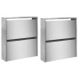 vidaXL Mueble zapatero con espejo 4 niveles gris hormigón 63x17x134 cm vidaXL Mueble zapatero con espejo 4 niveles gris hormigón 63x17x134 cm