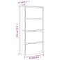 vidaXL Mueble zapatero con espejo 4 niveles gris hormigón 63x17x134 cm vidaXL Mueble zapatero con espejo 4 niveles gris hormigón 63x17x134 cm