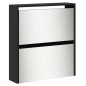 vidaXL Mueble zapatero con espejo 5 niveles negro 63x17x169,5 cm vidaXL Mueble zapatero con espejo 5 niveles negro 63x17x169,5 cm