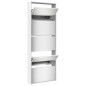 vidaXL Mueble zapatero y espejo 5 niveles blanco brillo 63x17x169,5 cm vidaXL Mueble zapatero y espejo 5 niveles blanco brillo 63x17x169,5 cm