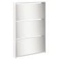 vidaXL Mueble zapatero y espejo 5 niveles blanco brillo 63x17x169,5 cm vidaXL Mueble zapatero y espejo 5 niveles blanco brillo 63x17x169,5 cm
