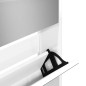 vidaXL Mueble zapatero y espejo 5 niveles blanco brillo 63x17x169,5 cm vidaXL Mueble zapatero y espejo 5 niveles blanco brillo 63x17x169,5 cm