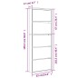 vidaXL Mueble zapatero y espejo 5 niveles blanco brillo 63x17x169,5 cm vidaXL Mueble zapatero y espejo 5 niveles blanco brillo 63x17x169,5 cm