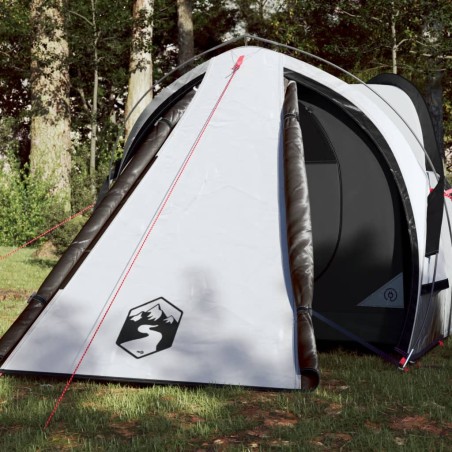 vidaXL Tienda de campaña 2 personas tafetán 185T blanco 320x140x120 cm