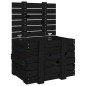 vidaXL Caja de almacenaje madera maciza de pino negra 58x40,5x42 cm vidaXL Caja de almacenaje madera maciza de pino negra 58x40,5x42 cm
