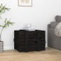 vidaXL Caja de almacenaje madera maciza de pino negra 58x40,5x42 cm vidaXL Caja de almacenaje madera maciza de pino negra 58x40,5x42 cm
